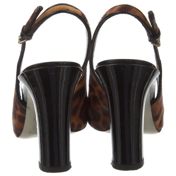 DOLCE AND GABBANA ponyhair slingback leopard pumps (Authentic pre-loved) - Picture 4 of 5